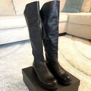 Black Leather Italian Boots